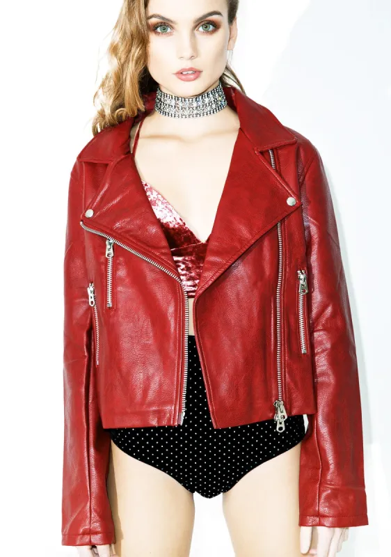 Miss Molly Vegan Leather Jacket sold by Dolls Kill