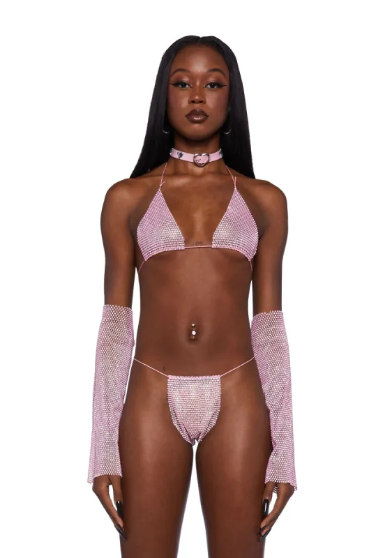 Dazzle Baby Lingerie Set- Pink sold by Dolls Kill