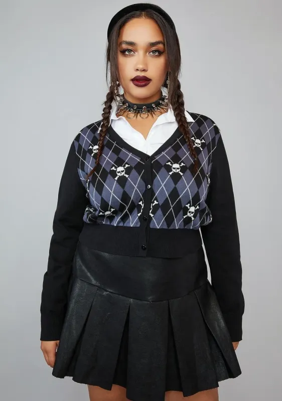 Plus Uncharm School Argyle Cardigan sold by Dolls Kill