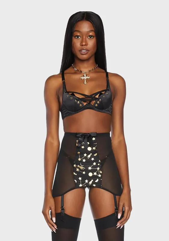 x Bettie Page Seraphina Satin Bra sold by Dolls Kill