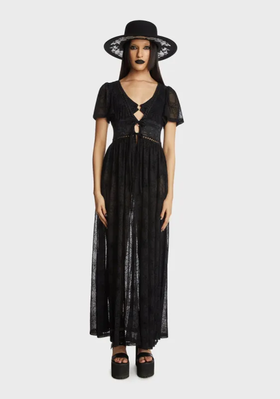 Spiderweb Mesh Duster Dress sold by Dolls Kill