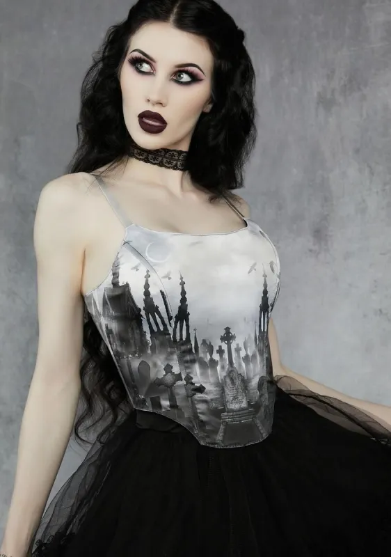 Beyond The Grave Corset Top sold by Dolls Kill