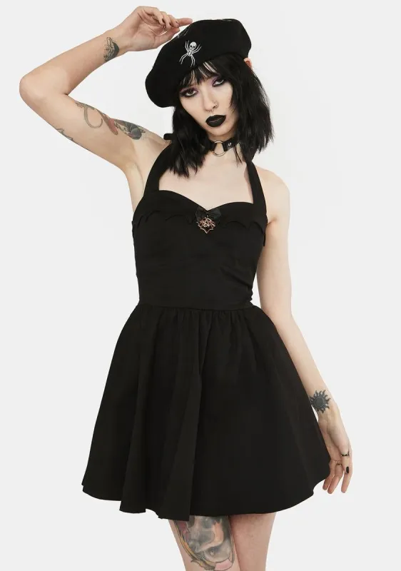 Bathed In Moonlight Halter Dress sold by Dolls Kill