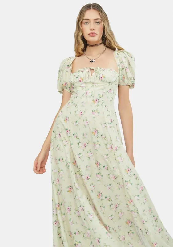 Honey Nostalgic Nites Floral Maxi Sundress sold by Dolls Kill