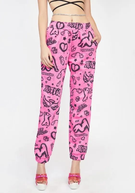 Capture The Bag Graphic Joggers sold by Dolls Kill