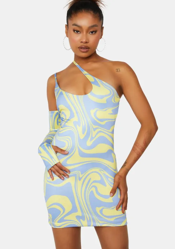 Swirl Printed Mini Dress sold by Dolls Kill