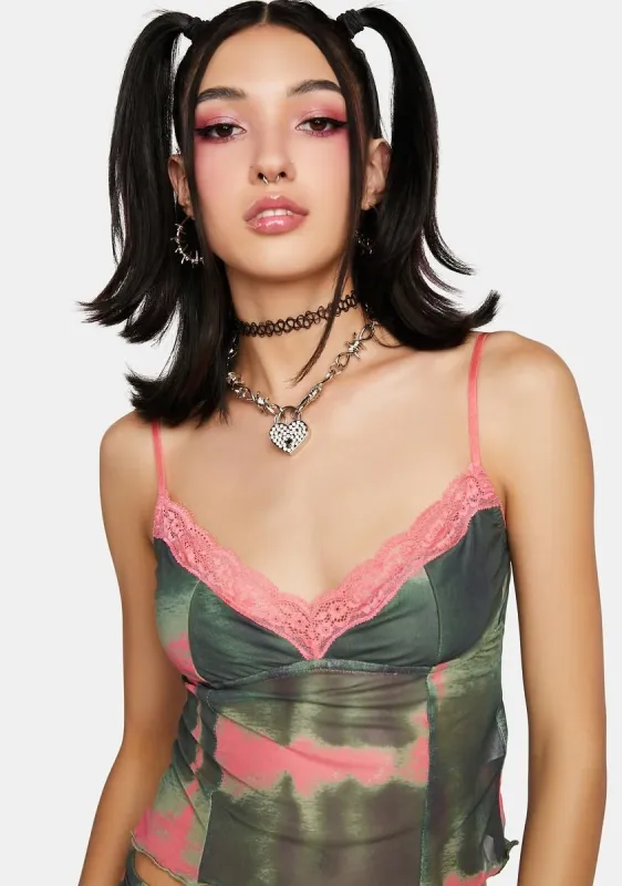 Lian Mesh Crop Top sold by Dolls Kill
