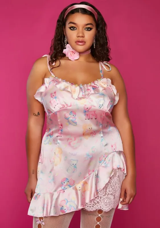 Plus Candy Cravers Mini Dress sold by Dolls Kill