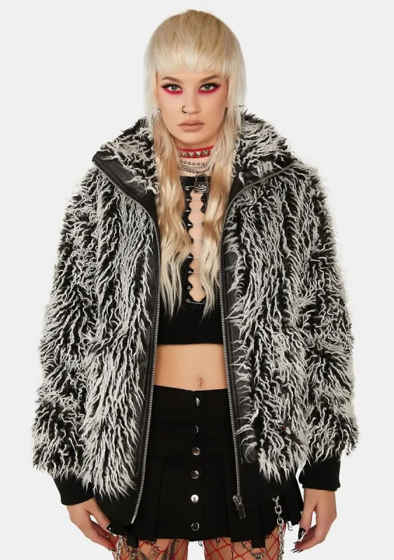 Need No Protecting Faux Fur Jacket sold by Dolls Kill