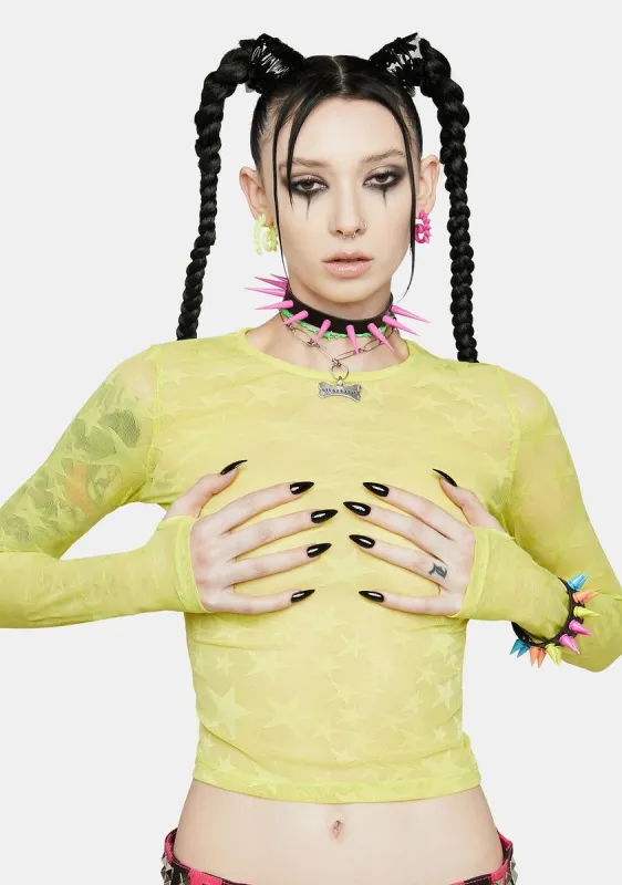 Nuclear Stellar Headliner Fishnet Top sold by Dolls Kill