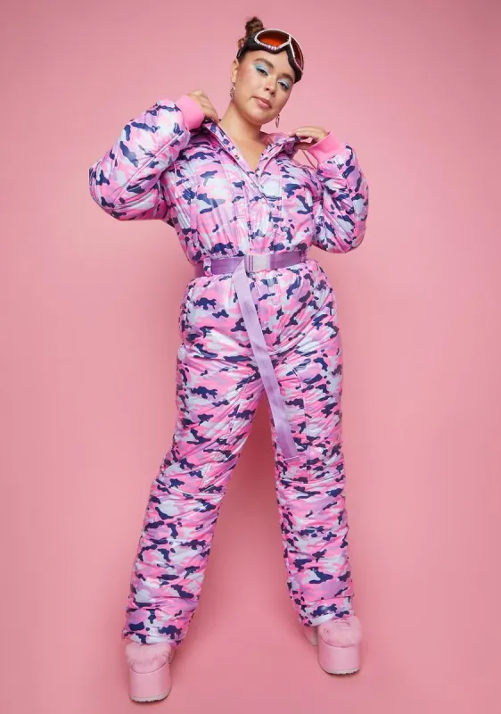 Plus Snowflake Cadet Camo Snowsuit sold by Dolls Kill