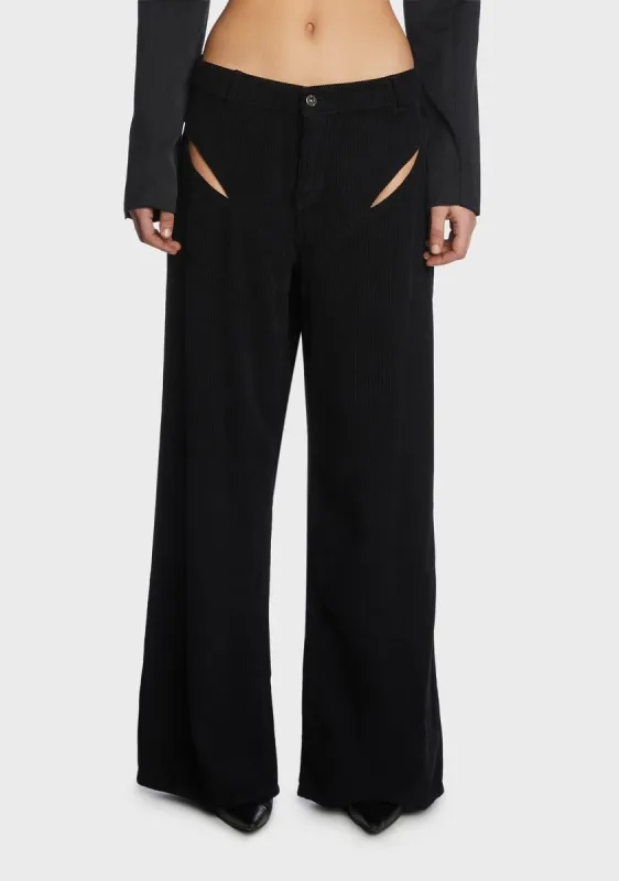 Cord Cut Out Release Jeans sold by Dolls Kill