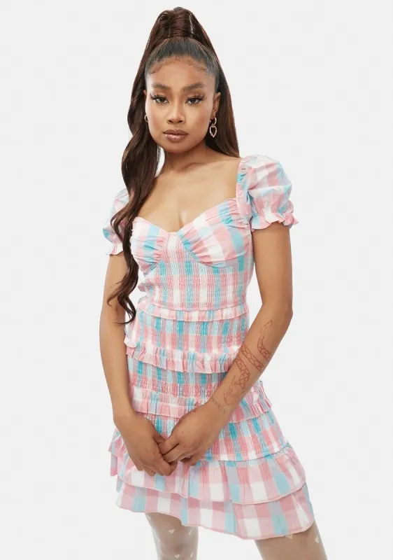 Done It All Plaid Ruffle Dress sold by Dolls Kill