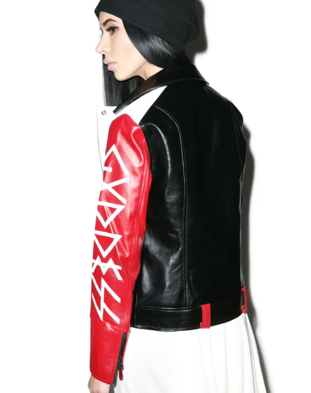 Blvck Goddess Moto Jacket sold by Dolls Kill