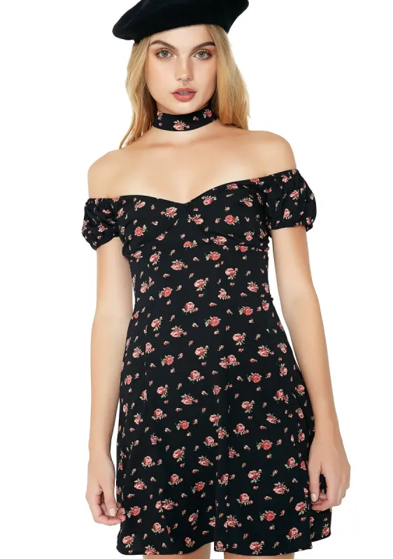 Tea For Two Dress With Choker sold by Dolls Kill