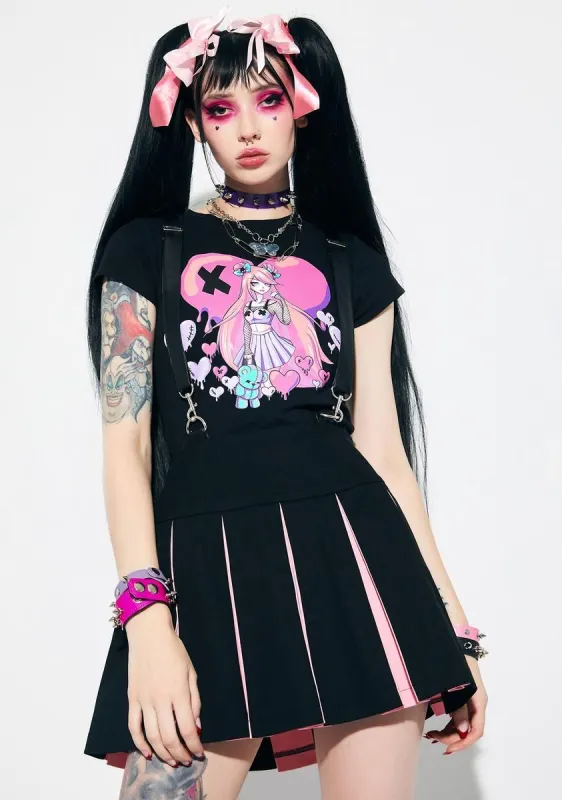 Last Second Chance Pleated Skirt sold by Dolls Kill