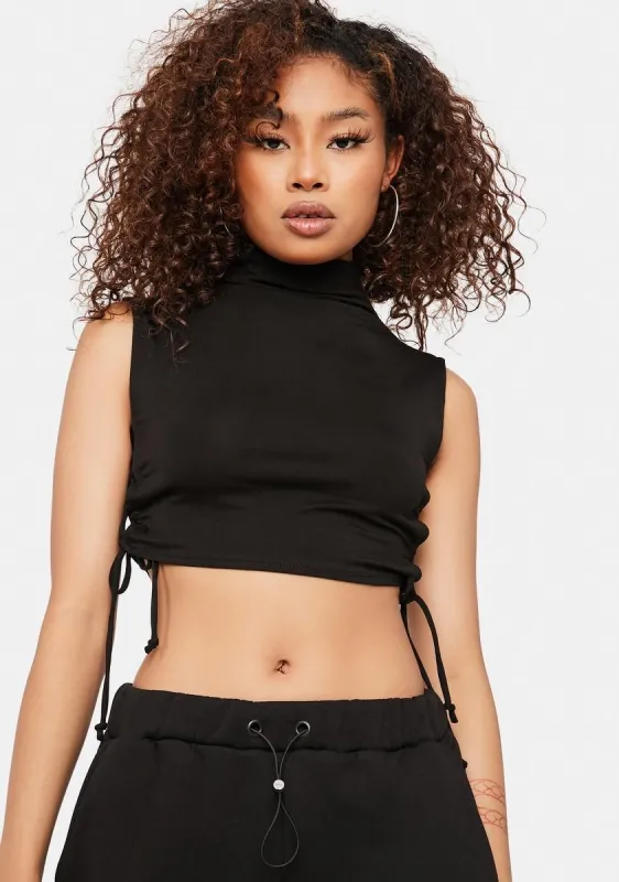 Born Again Lace Up Crop Top sold by Dolls Kill
