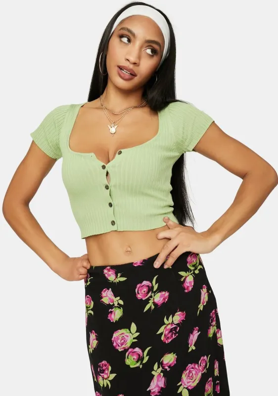 Sage Make Your Choice Crop Top sold by Dolls Kill