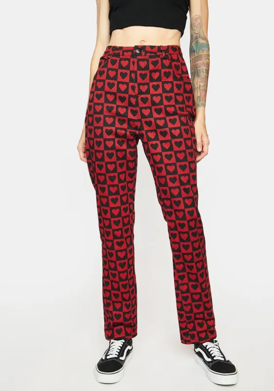 Lost In Love Checkered Pants sold by Dolls Kill