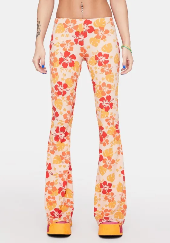 Crush Tropical Topics Hibiscus Pants sold by Dolls Kill