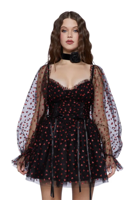 Heavenly Affair Babydoll Dress - Black sold by Dolls Kill
