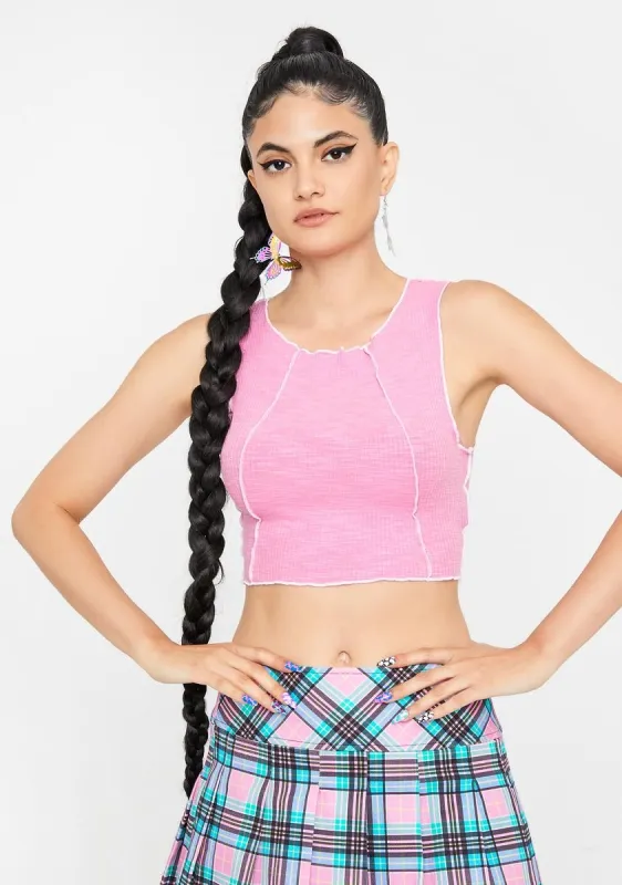 Baby Clearly Checked Out Crop Tank sold by Dolls Kill