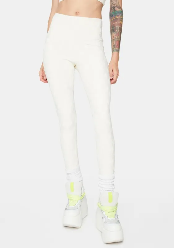 Cream Counting Constellations High Waist Leggings sold by Dolls Kill