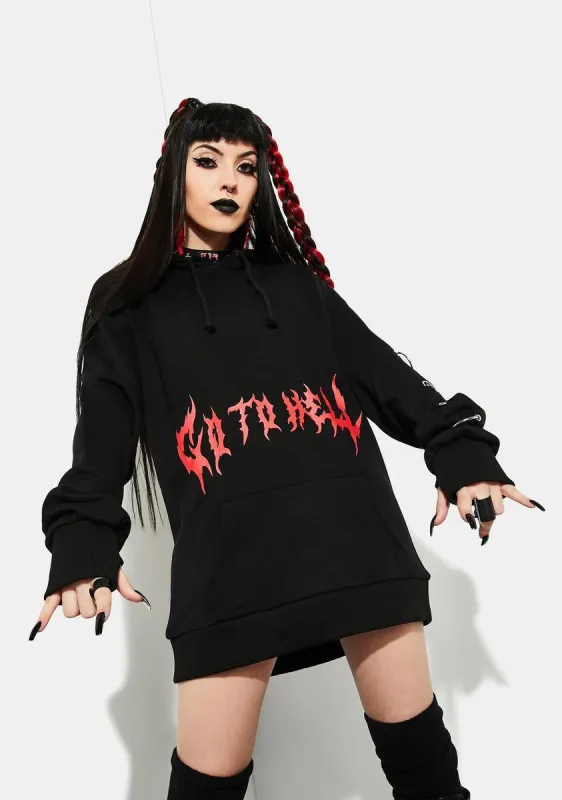 Gates Of Hell Pierced Hoodie sold by Dolls Kill