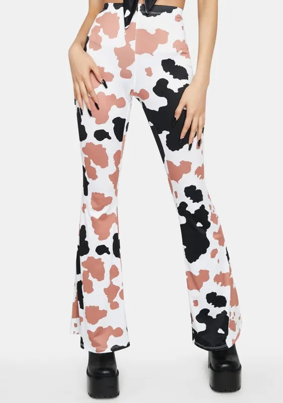 Mocha Have Your Mooment Flare Pants sold by Dolls Kill