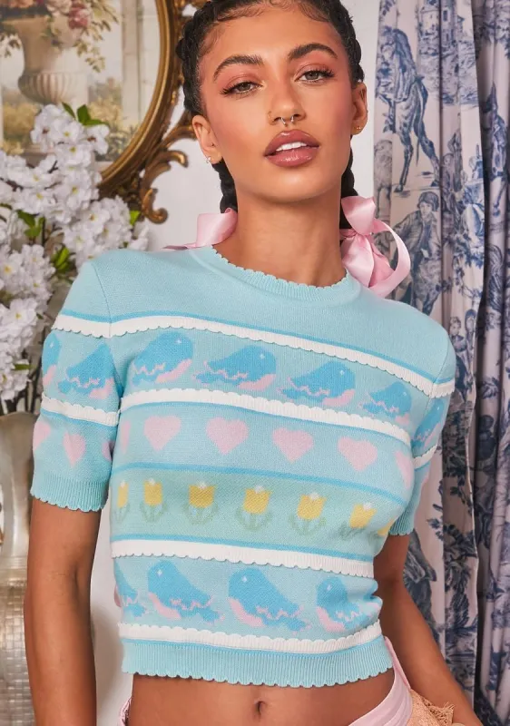 Charm Appeal Intarsia Sweater sold by Dolls Kill