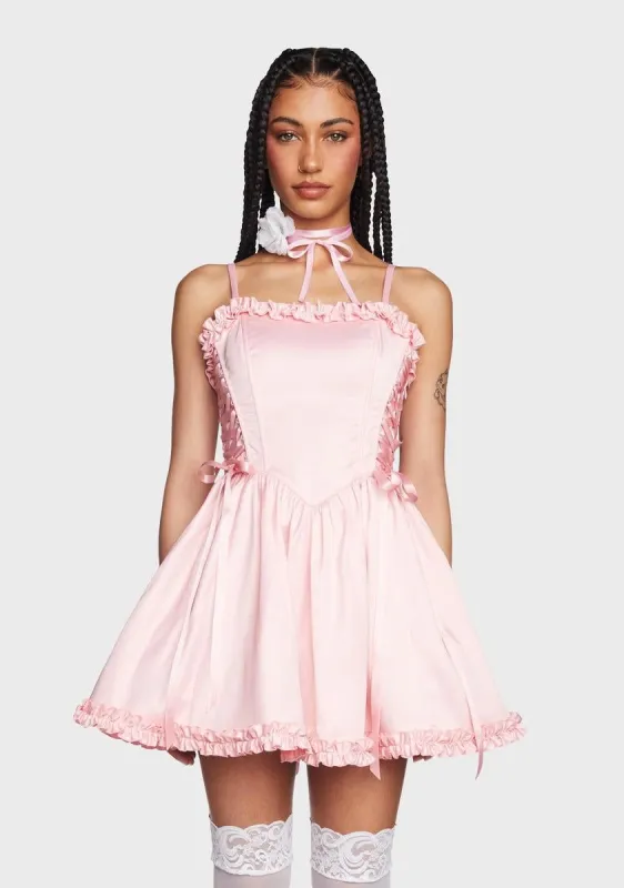 Takes The Cake Mini Dress - Light Pink sold by Dolls Kill