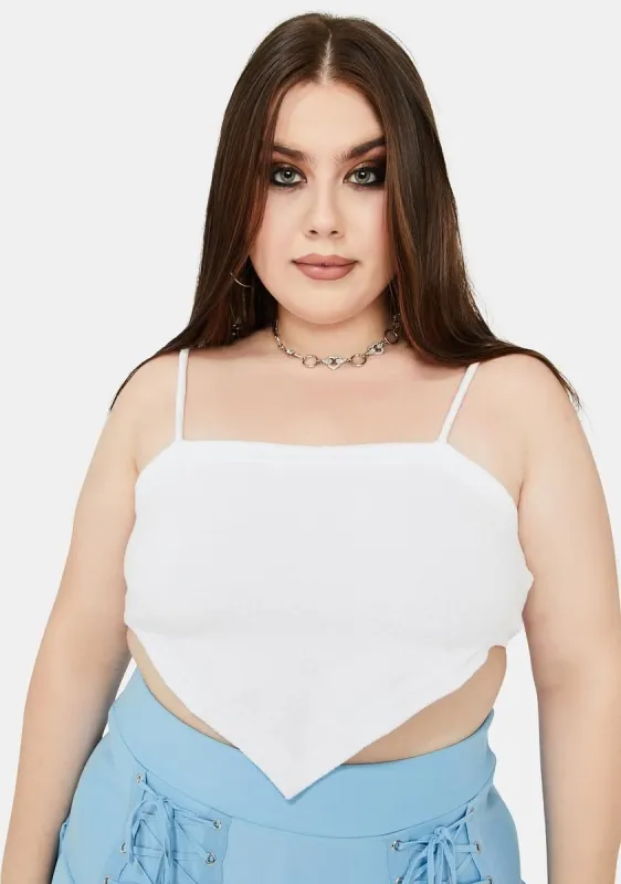 Plus Blanc Not Playing Games Crop Top sold by Dolls Kill