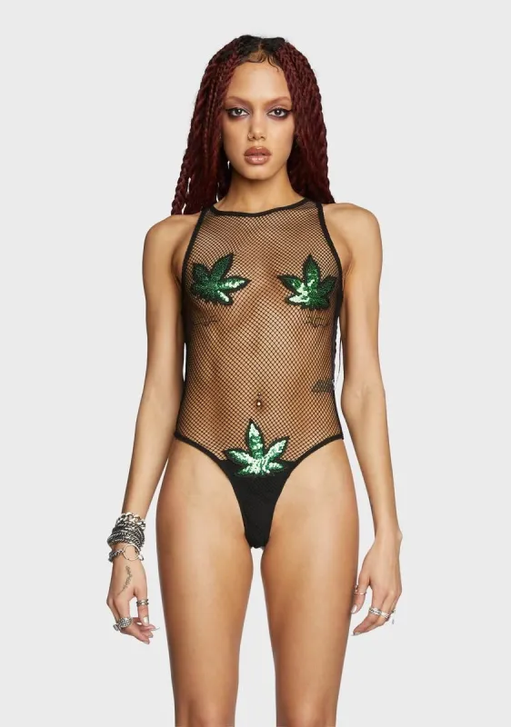 Let's Get Lit Fishnet Bodysuit sold by Dolls Kill