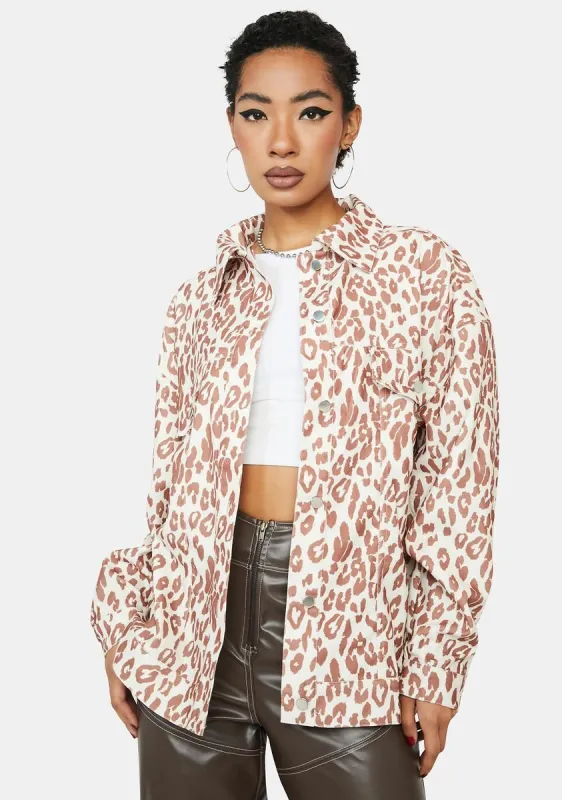Boyfriend Leopard Jacket sold by Dolls Kill