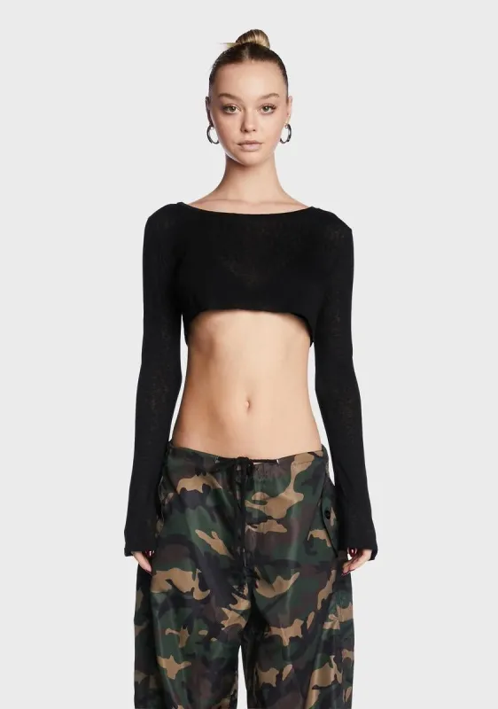 Sheer Raw Hem Crop Top sold by Dolls Kill