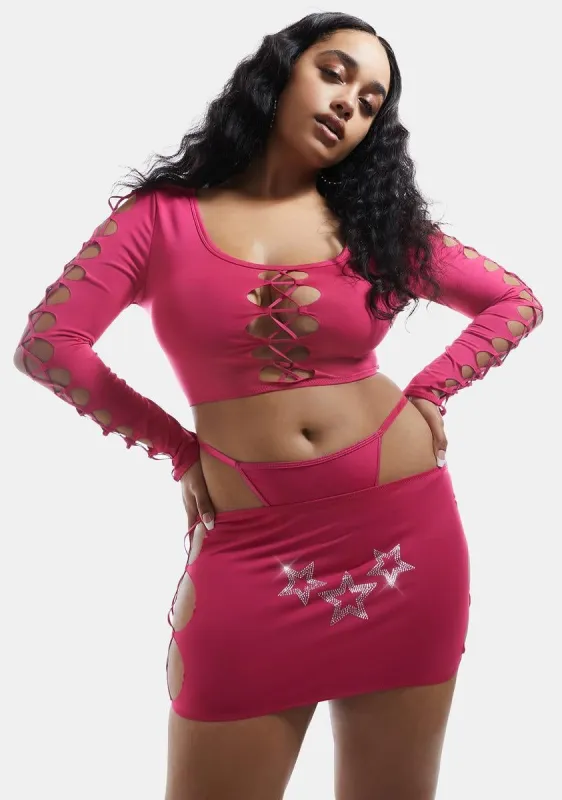 Plus Flirt Skirt Set sold by Dolls Kill