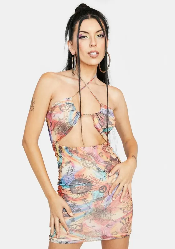 Turning Heads Mini Halter Dress sold by Dolls Kill