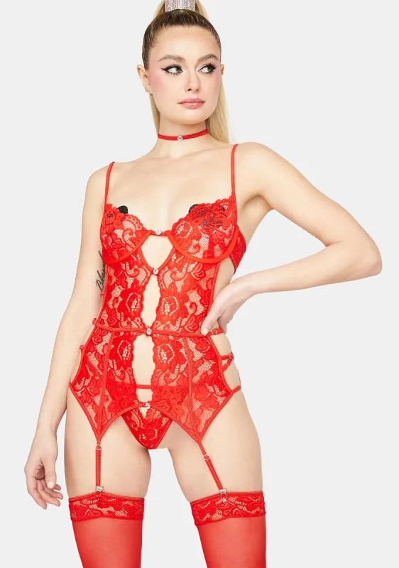 Fire Night Of Your Life Lingerie Set sold by Dolls Kill