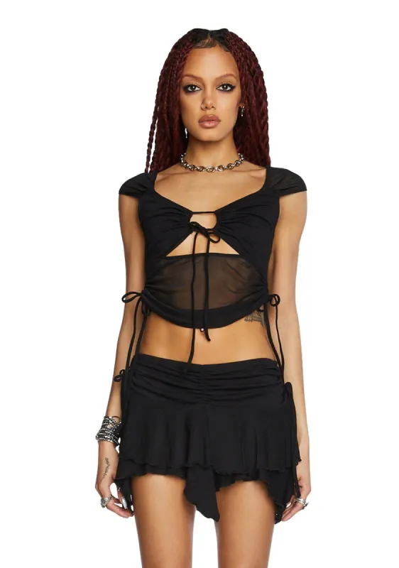 Clearly Into You Skirt Set-Black sold by Dolls Kill