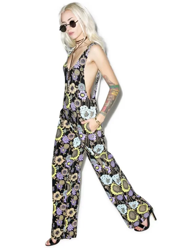 Flower Power Jumpsuit sold by Dolls Kill