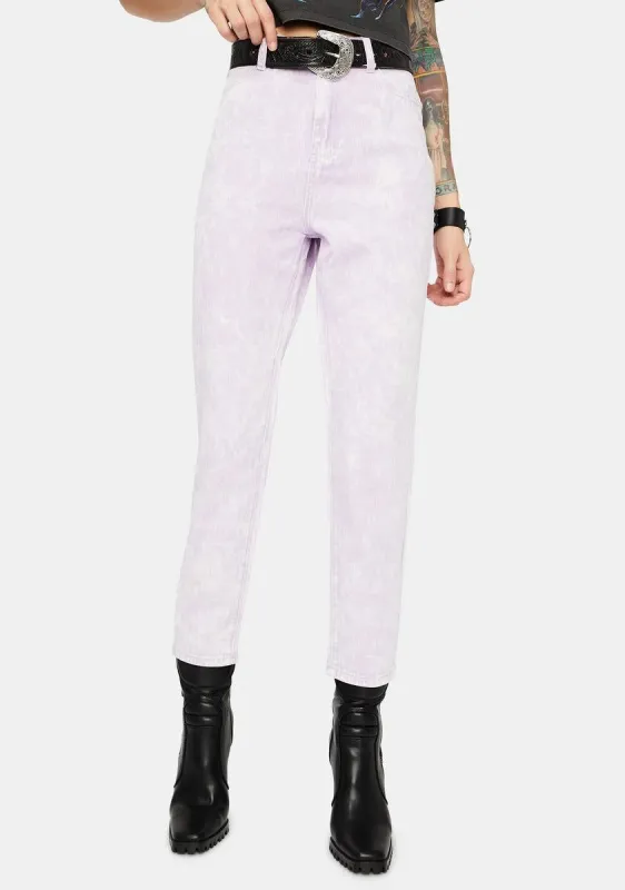 Lilac Outta Limits Denim Mom Jeans sold by Dolls Kill