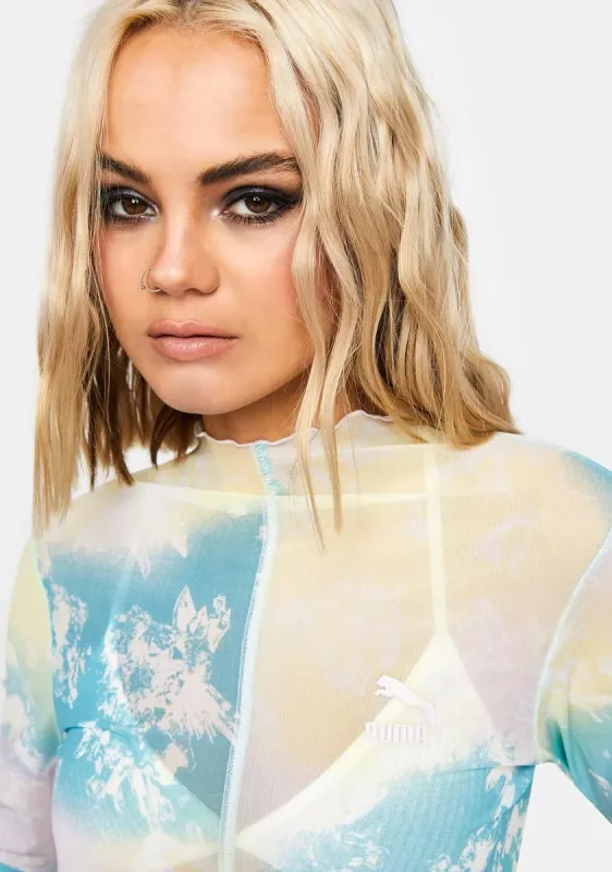 Crystal Galaxy Print Top sold by Dolls Kill