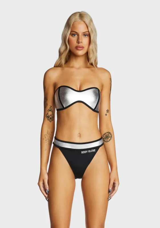 Tainted Love Retro Bandeau Bikini Top sold by Dolls Kill