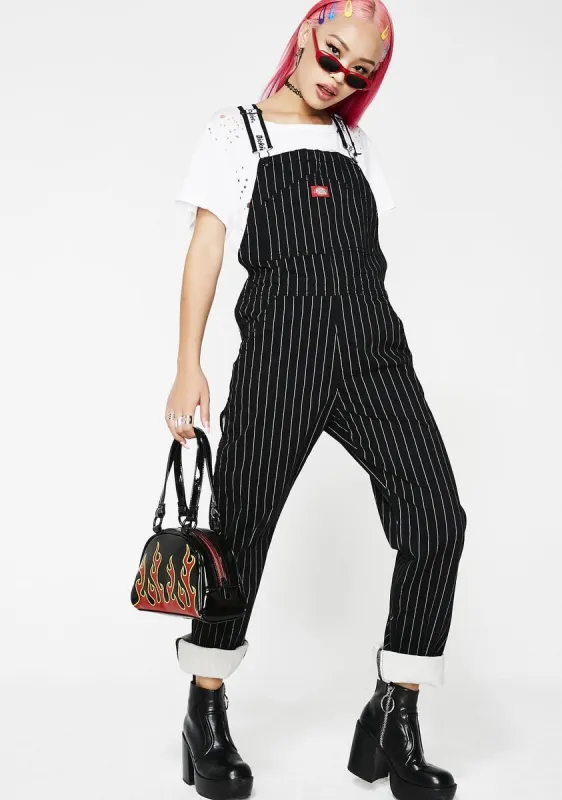 Pinstripe Overalls sold by Dolls Kill