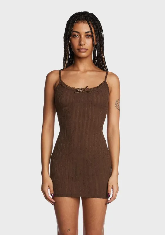 Cocoa Doesn't Phase Me Mini Dress sold by Dolls Kill