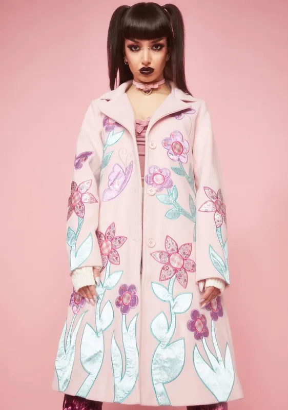 Blooming Joy Patchwork Coat sold by Dolls Kill