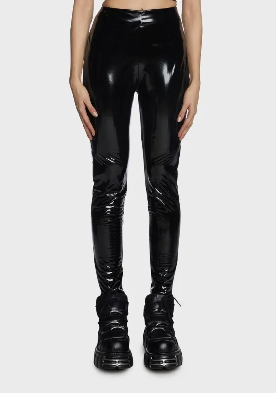 More Of The Night Vinyl Leggings sold by Dolls Kill