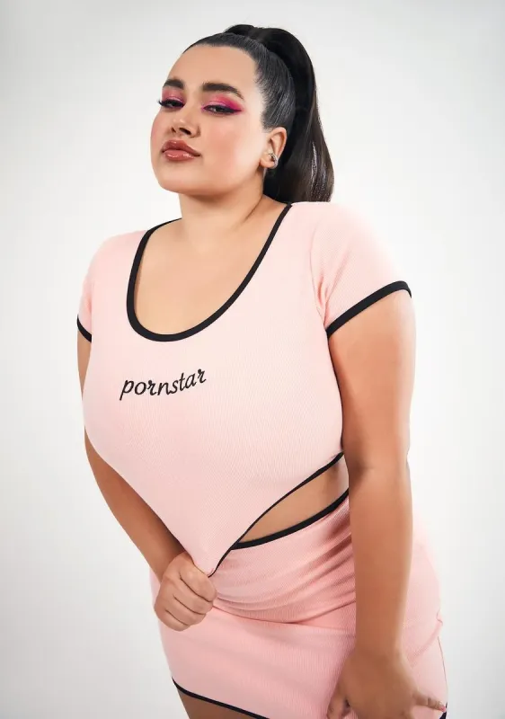 Plus Starring Role Crop Tee sold by Dolls Kill