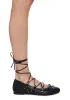 Violetta Lace-Up Ballet Flat Shoes - Black sold by Dolls Kill