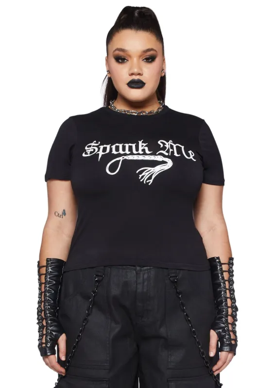 Plus Indulge Me Baby Tee sold by Dolls Kill